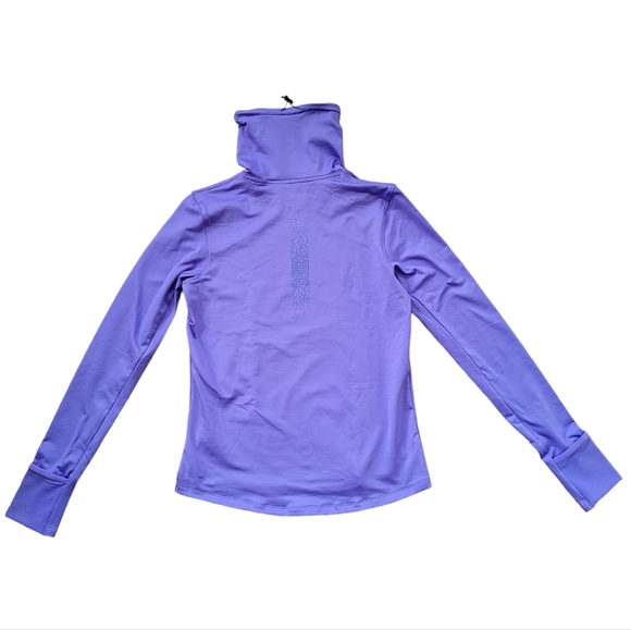 Under Armour Run Fitted Women's UA Infared Up Pace Funnel Sweatshirt Long Violet - Picture 3 of 12